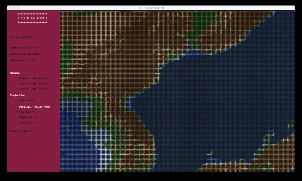 FdF Wireframe Renderer screenshot